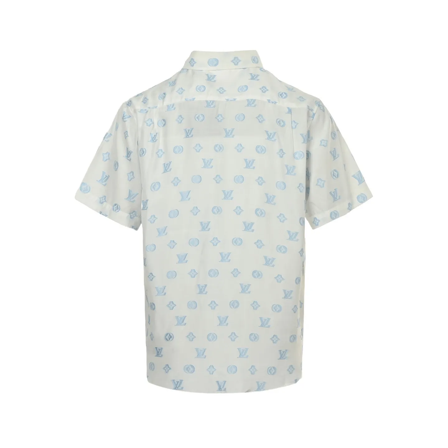 Louis Vuitton/Louis Vuitton 25ss jacquard all-over printed presbyopia short-sleeved shirt